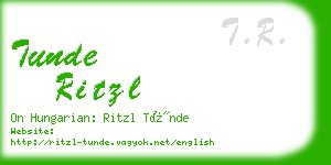 tunde ritzl business card